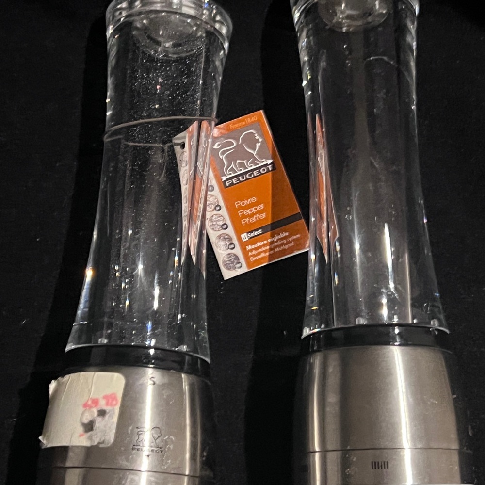 Peugeot Maman U’Select Shaftless  8.25”Salt&Pepper Mill Stainless Steel &Glass